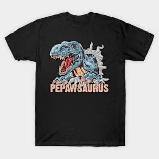 Pepawsaurus T rex Papa Saurus Dinosaur Dino Fathers Day T-Shirt